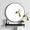 Large Metal Frame Round Geometric Wall Mirror Makeup Circle Glass Vanity Decor
