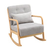 Fireside Sofa Padded Lounge Armchair Accent Rocking Chair Solid Wooden Frame UK