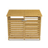 Duo Wheelie Bin Storage Wooden Store Cover Garden Double Compartments Waste Bin