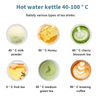 1.8L Glass Electric Kettle Temperature Control 7 Colors LED Fast Boiling 2200W