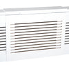 Extendable Radiator Cover Cabinet Shelving Slatted Design MDF White Home Office