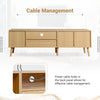 TV Stand 180 cm Entertainment Unit with Doors Drawer Rattan Sideboard Cabinet