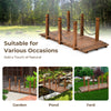 5 FT Outdoor Garden Wooden Arch Bridge Decorative Pond Footbridge Stained Finish