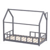 Tree House Design Kids Bed Frame Grey Canopy Bedroom Bedstead Boys Girls Wooden