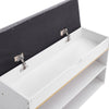 3 Tier Shoe Rack Cushion Seat Bench Hallway Storage Organiser Holder Stand White