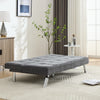 2 Seater Chenille Sofa Bed Convertible Recliner Settee Couch Loveseat Sleeper UK