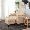 Panana 2 Seats Loveseat Couch Sofa Ottoman Upholstered Furniture for Small Space