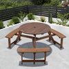 Indoor Outdoor Wooden Picnic Table Bench Garden Patio Pub Chair 6 Seats