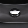 Modern Black Bathroom Cloakroom Ceramic Wash Basin Sink Sit On Countertop Bowl