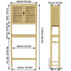 XL Tall Over The Toilet Cabinet Storage Cupboard Unit Bathroom Tower Space Saver