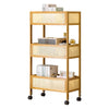 3-Tier Mobile Storage Rack Trolley Organizer Bookshelf Home Rolling Utility Cart