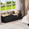 Ottoman Storage Box Folding Footstool Pouffe Seat Stool Chair Foot Bench Leather