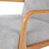 Mid-Century Modern Armchair Velvet Upholstered Solid Wooden Frame Accent Chair