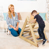 Wooden Climbing Triangle Ladder w/Stable Structure for Toddlers Playful Climbers