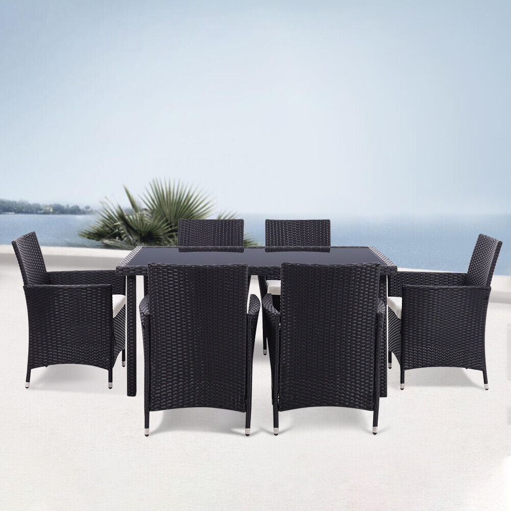 Rattan Garden Furniture Sets 4/6 PCS Rattan Chairs and Table Balcony Bistro Set