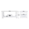 Modern Coffee Table 2-Tier Wooden Center Table Large Side Table Living Room