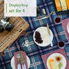 Outdoor 4 Person Luxury Wicker Picnic Basket Set with Blanket Vintage