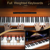 88 keys Bluetooth Digital Piano Full Weighted E-Piano w/ Stand Headphone Walnut
