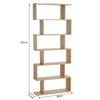 White Wooden S Shape Storage Display 6 Shelves Room Divider Unit Chest Bookshelf