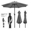 2.7M Round Garden Parasol Sun Shade Patio Hanging Umbrella with Crank Tilt Base