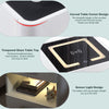 Wireless Charging Bedside Cabinets High Gloss with Adjustable LED Light 2 Drawer