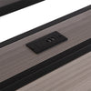 Double Bed Frame with LED Lights, 4 Drawers, Charging Station Metal Platform Bed