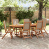 Folding Garden Chairs 6 pcs Solid Wood Acacia and M1U9