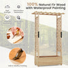Vertical Freestanding Planter Trellis Container with Drainage Holes-Natural