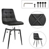 Set of 4 Dining Chairs High Back Velvet Kitchen Chair Modern Wood Legs Home UK