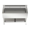 47in Stainless Steel Sink Commercial Kitchen Prep Storage Shelf Large Basin Bowl