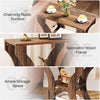60cm Farmhouse End Table, 3-Tier Wood Side Table with Storage for Living Room