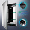 LED Illuminated Bathroom Mirror Cabinet Matte Black Aluminum Tokvon® Rivulet