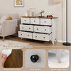 Freestanding Dresser Chest of Drawers 7-Drawer Cabinet w/4 Big Drawers-Grey