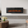 60Inch Electric Heater LED Fireplace Wall Mounted Inset Standing Media Log Flame