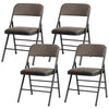 4pcs Folding Chairs Foldable Metal Space Saving Padded Seats Multi-purpose UK