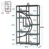 Tribesigns Bookshelf Industrial 5 Tier Etagere Bookcase, Freestanding Bookcase