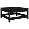 8 Piece Garden Lounge Set Black Solid Wood Pine vidaXL