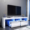 TV Stand 160cm High Gloss TV Unit Cabinet Sideboard With LED Light & Drawers