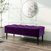 Storage Shoe Bench Soft Pouffe Velvet Tufted Ottoman Bedroom Bed End Footstool