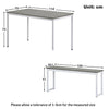3-Piece Dining Table Set Table with Sturdy Metal Frame for Kitchen, Dining Room