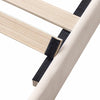 Upholstered Platform Bed 3ft Single Bed Frame with Headboard and wing Side Beige