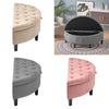 Shoe Stool Living Room Velvet Upholstered Storage Pouffe Bench Ottoman Footstool