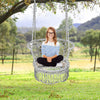 Garden Outdoor Patio Hammock Chair Cotton Rope Macrame Hanging Swing Chair Grey