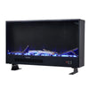 Home LED Fireplace Insert Wall Mounted Electric Inset Media Fire Freestand Feet