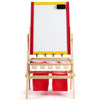 3 in 1 Kids Wooden Easel Chalkboard Whiteboard Paper Roll Drawing Writing