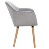 2x Dining Chairs Living Room Kitchen Lounge Velvet Padded Chair with Wooden Legs