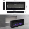 2023 Electric Wall Mounted LED Fireplace 12 Color Wall Inset Into Fire 40 50 60"