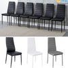 Set of 2 4 6 Dining Chairs High Back Faux Leather Padded Seat Kitchen Furniture