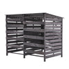 Wheelie Bin Storage Shed Double Wooden Dustbin Store Garden Outdoor w/Door&Lid