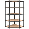 5-Layer Shelves 4 pcs Anthracite Steel&Engineered Wood Z9F5